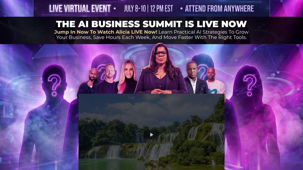 AI Business Summit 2026 review — Alicia Lyttle free virtual event with Russell Brunson and Neil Patel