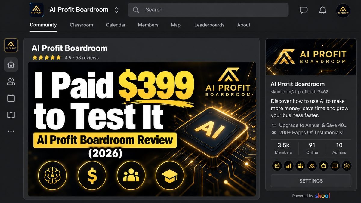 AI Profit Boardroom review 2026: I paid $399 to test Julian Goldie's Skool community