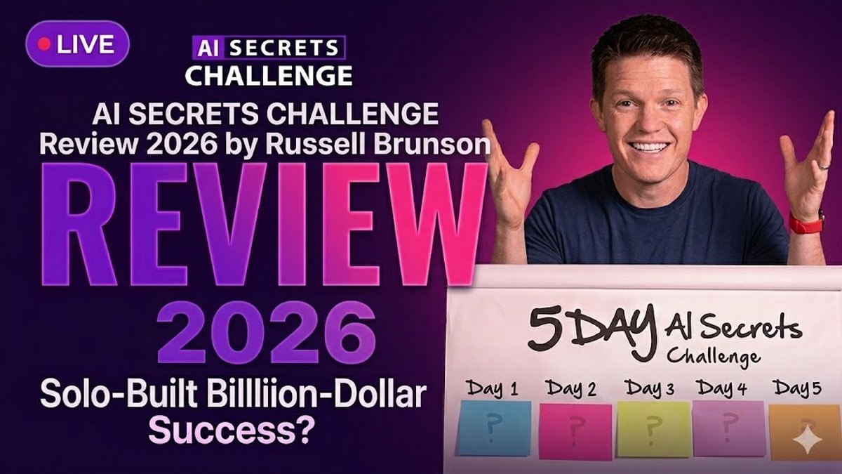 AI Secrets Challenge Review 2026 by Russell Brunson and Todd Dickerson — free 5-day live virtual event