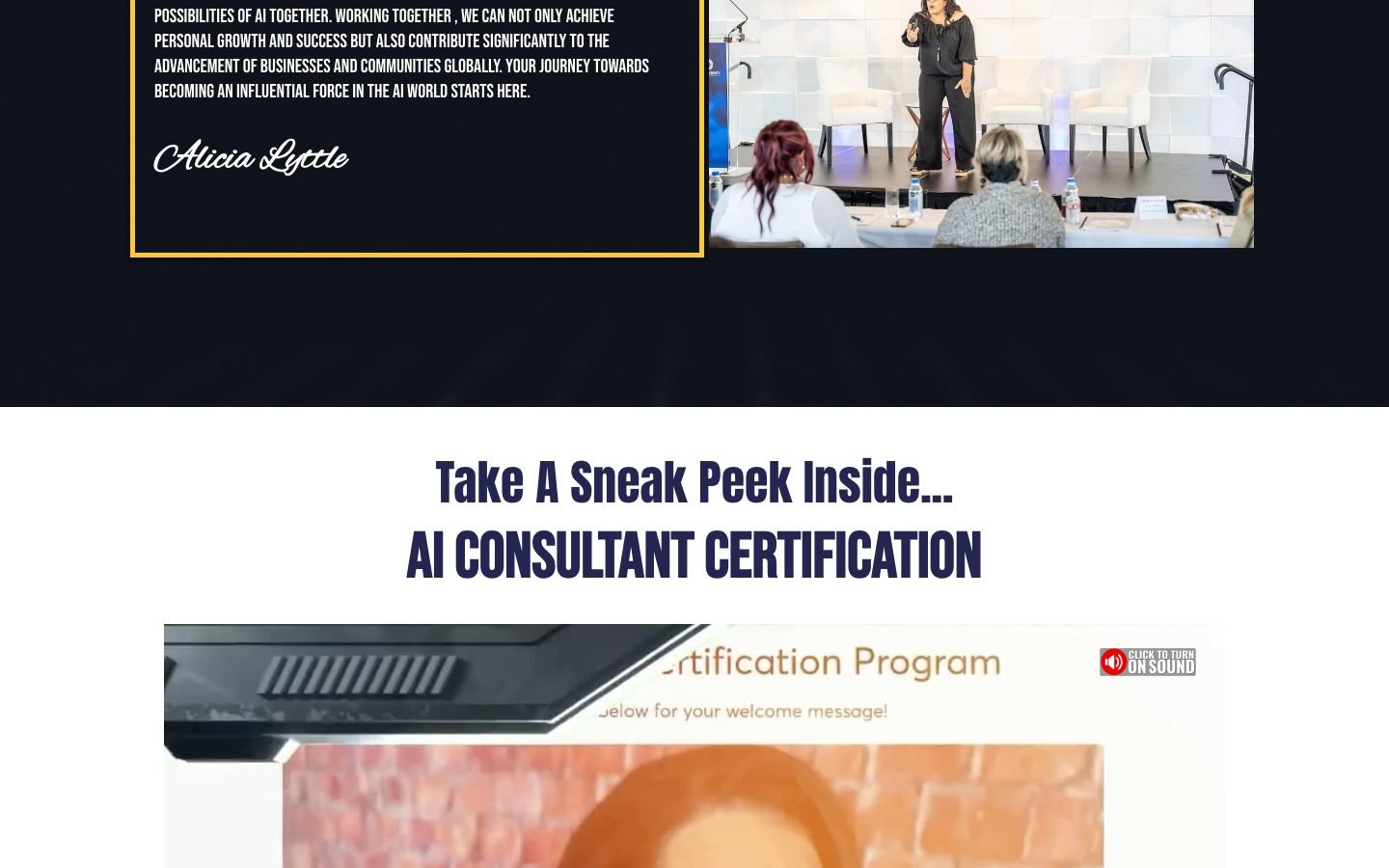 Become an AI Consultant pricing section showing the published enrolment cost