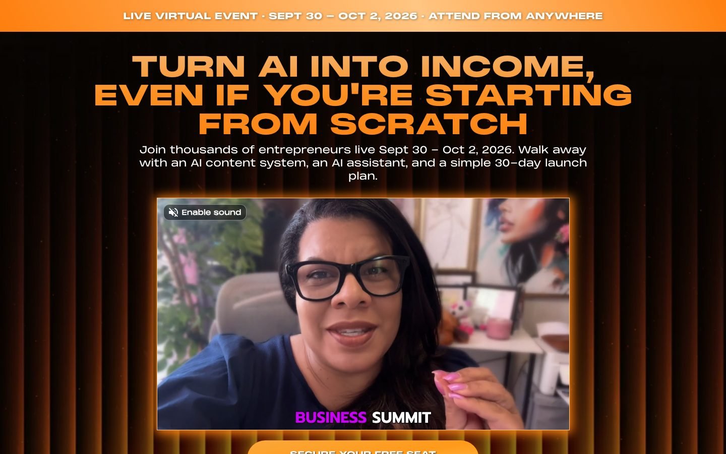 AI Business Summit homepage, one of the ranked programmes in this comparison