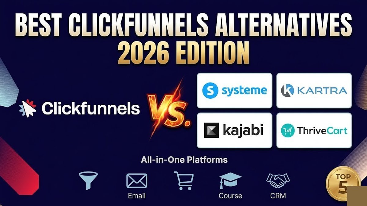 Comparison of ClickFunnels alternatives with pricing for 2026