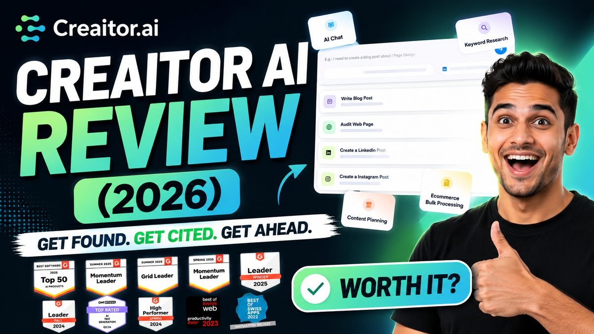 Creaitor AI review 2026 — AI writing tool for SEO content and marketing copy