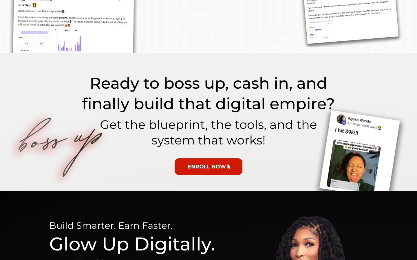 Digital Boss Academy pricing section showing the published cost to join