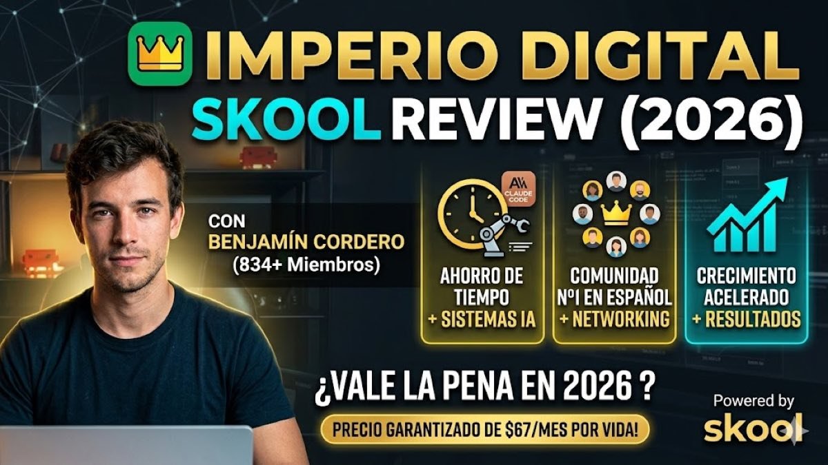 Imperio Digital Skool community review — Benjamin Cordero's Spanish-language Claude Code and AI automation community for founders and solopreneurs