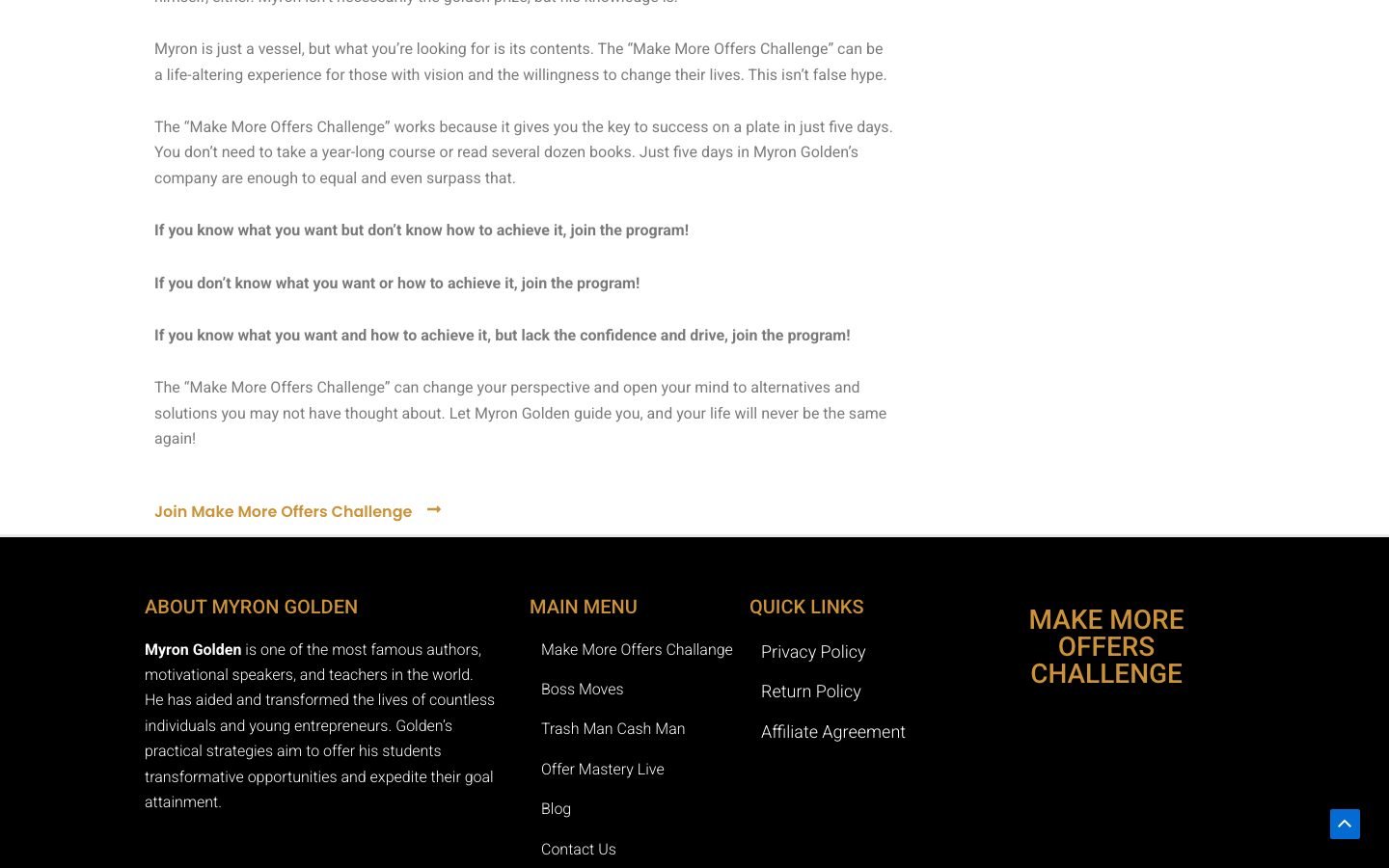 Make More Offers Challenge pricing showing the General Admission and VIP tiers