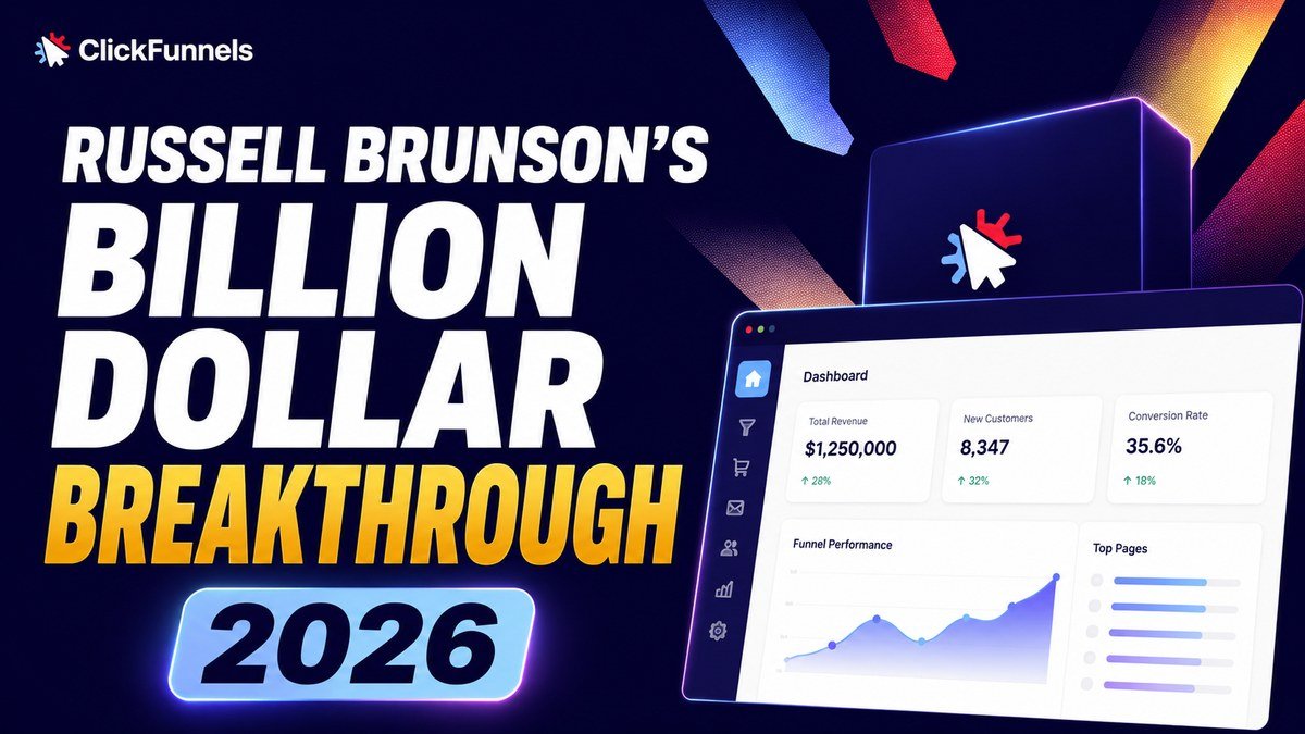 Russell Brunson's Billion Dollar Breakthrough — ClickFunnels recurring revenue dashboard