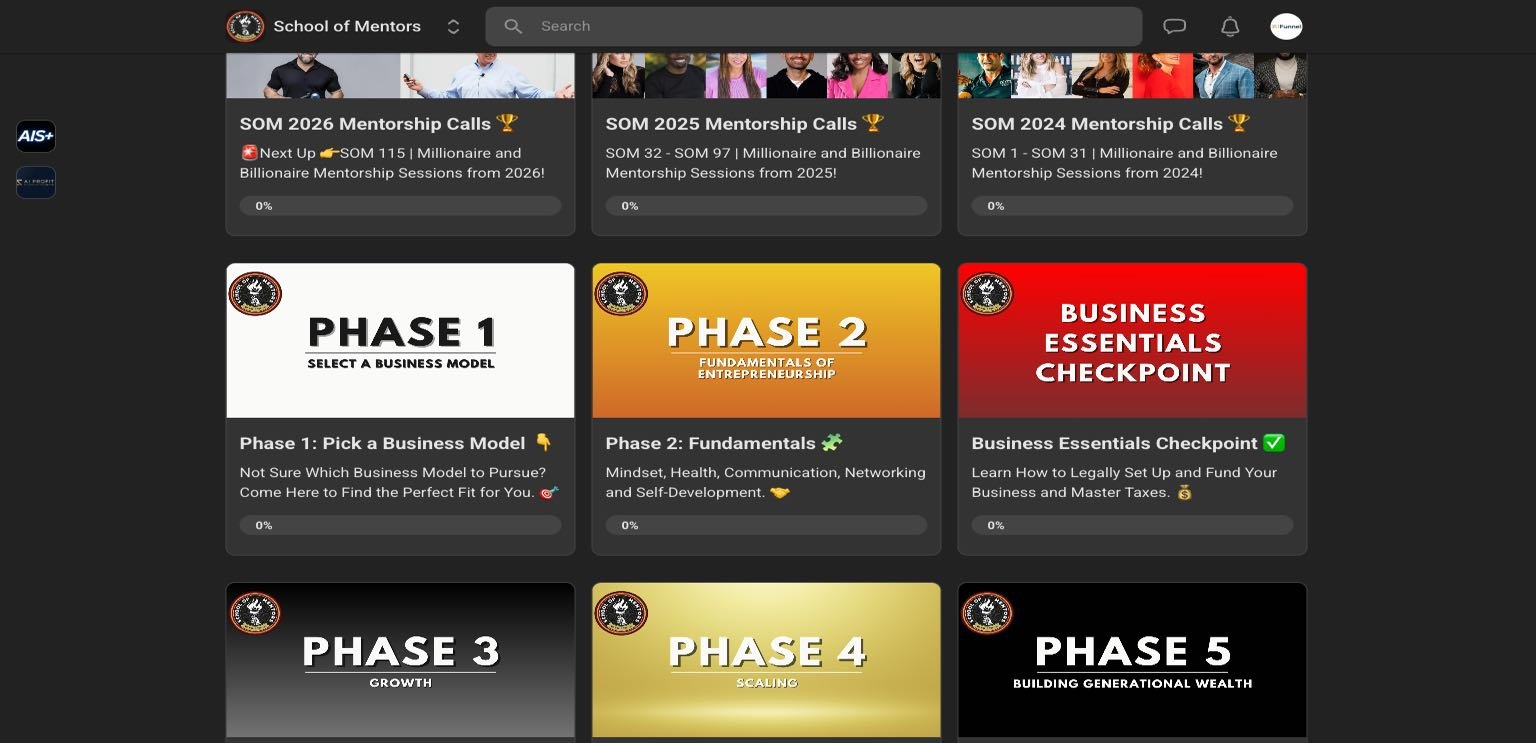School of Mentors 5 Phase Curriculum