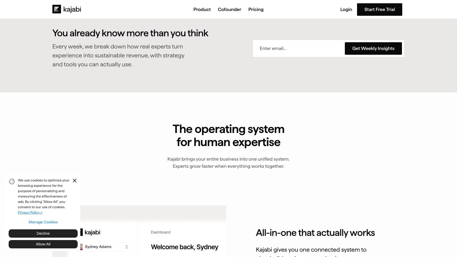 Kajabi community module screenshot